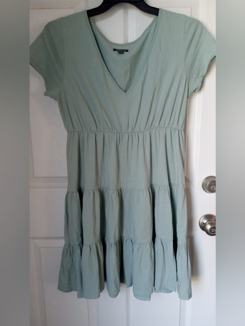 wild fable Sage Tiered V-Neck Casual Dress